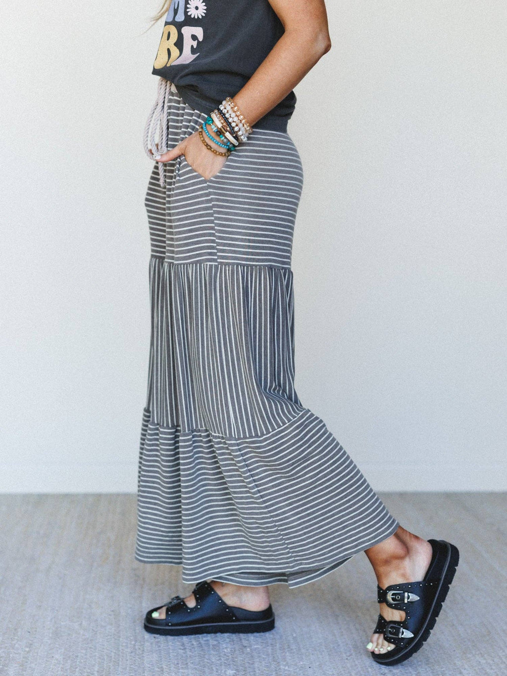 Forever Mine Striped Pants - Brown