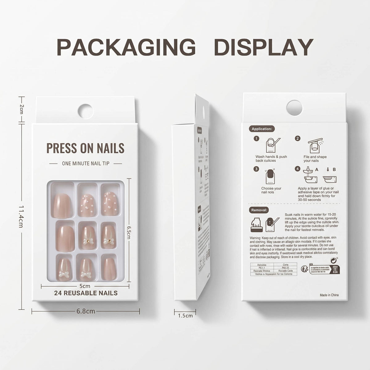 Deep Rose Cat-Eye Almond Press-On Nails - 24PCs