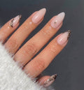 Textured White Line Art Press-On Nails - 24PCs