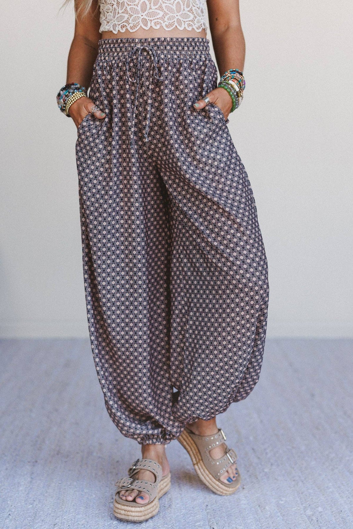 Mystic Mirage Printed Joggers - Black