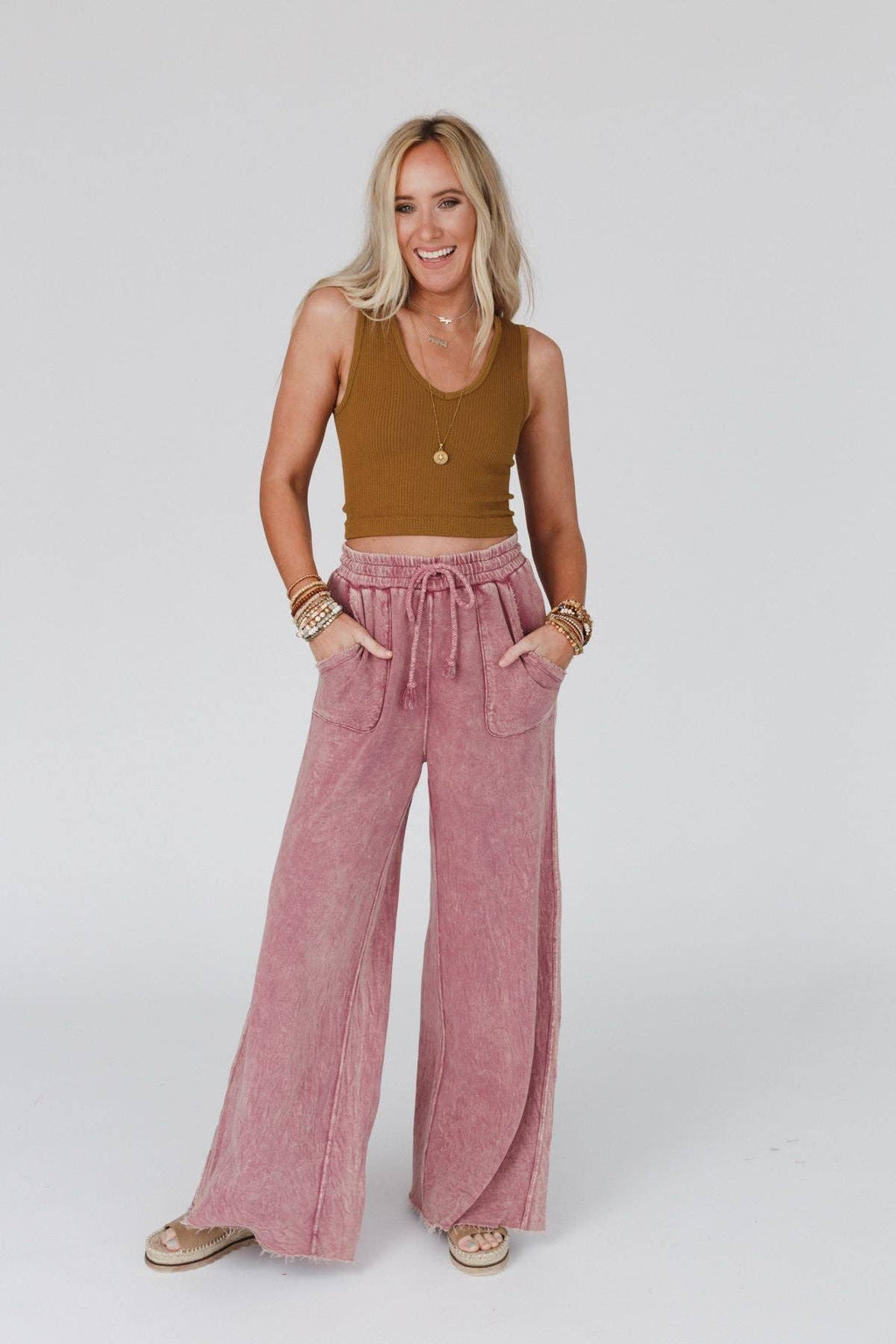 Relaxing Robin Wide Leg Pant - New Mauve