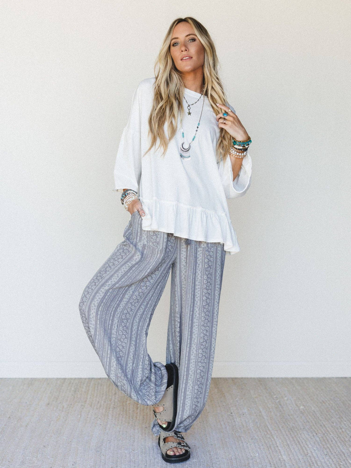 Ashlynn Rose Jogger Pants - Gray