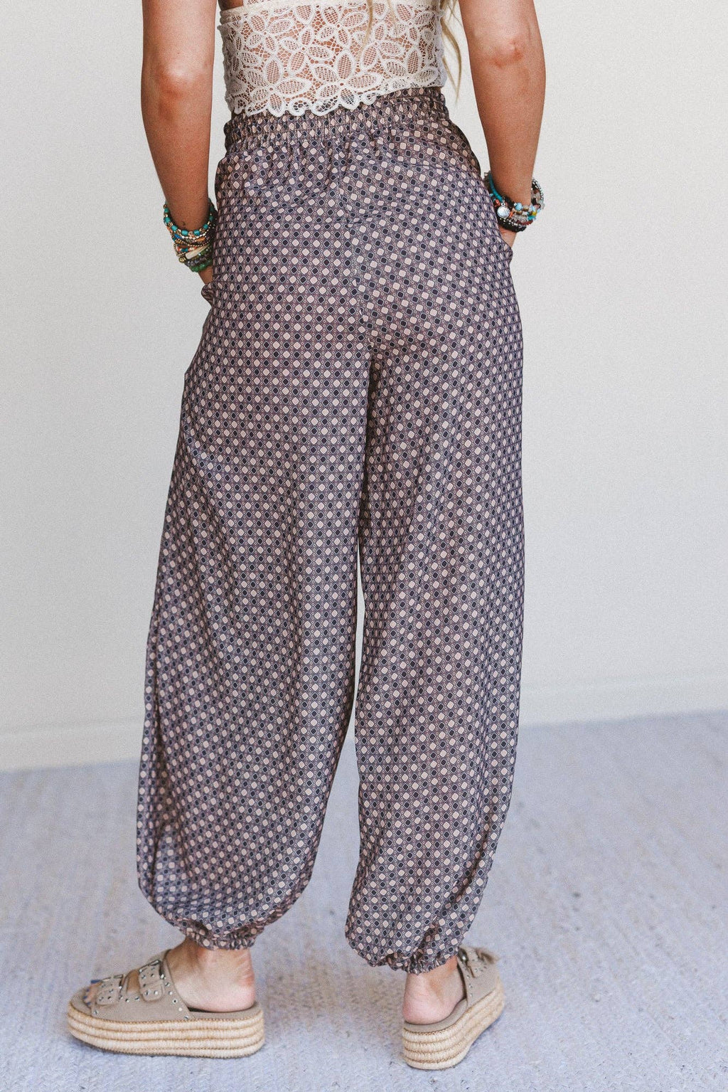 Mystic Mirage Printed Joggers - Black