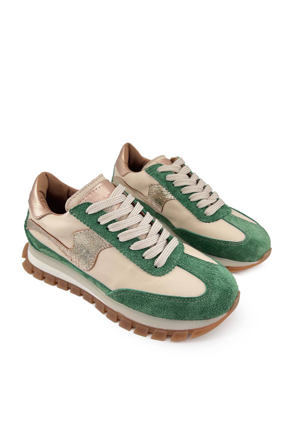 Ready to Ship - Lumia – Green – Cow Leather Sneakers