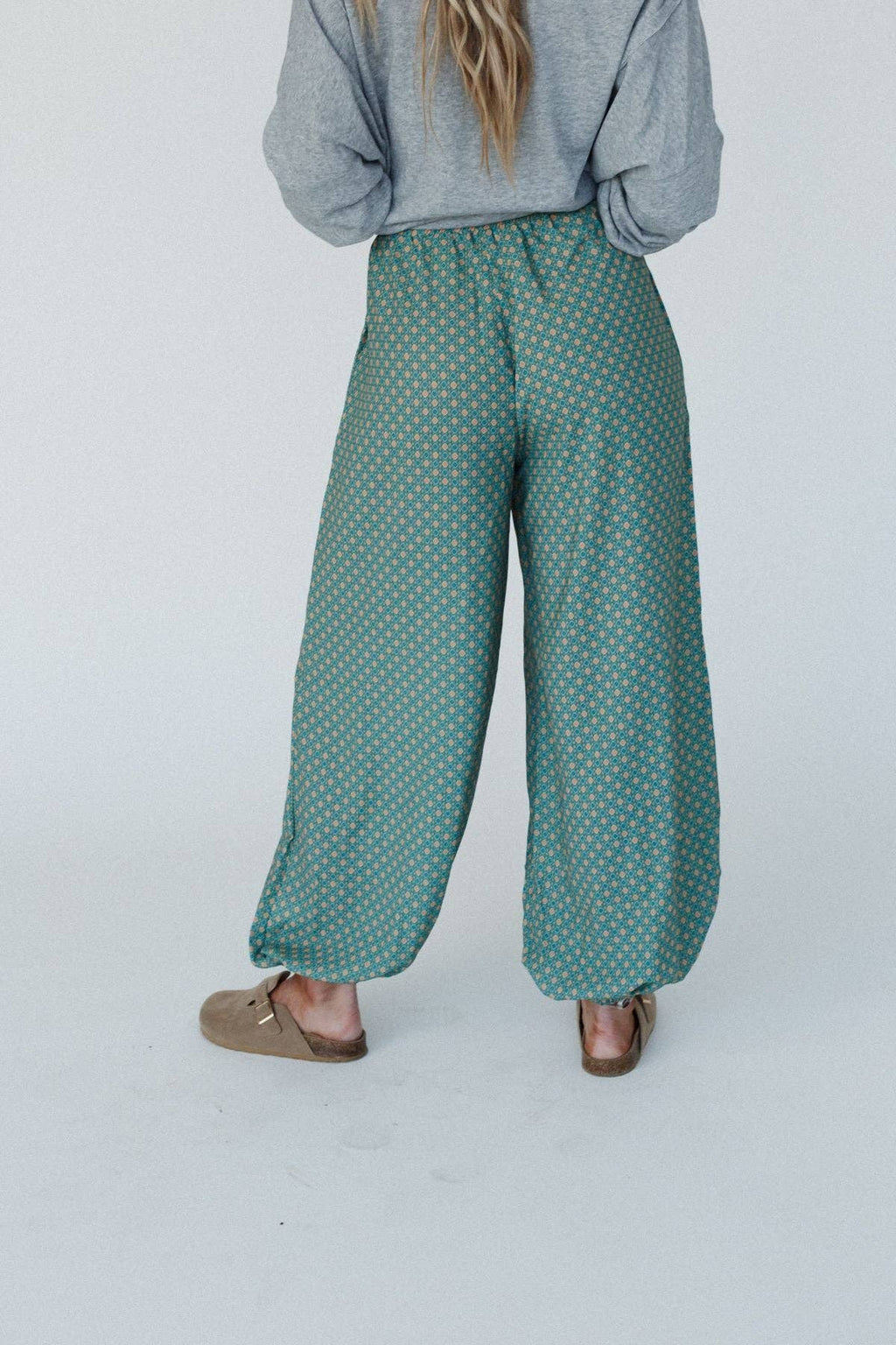 Mystic Mirage Printed Joggers - Teal