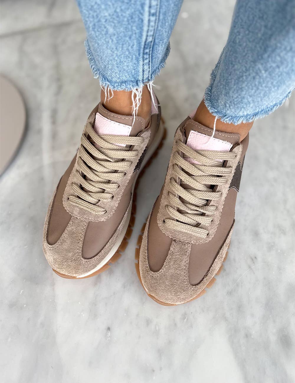 Made to Order - Lumia - Mink - Handmade Cow Leather Sneakers
