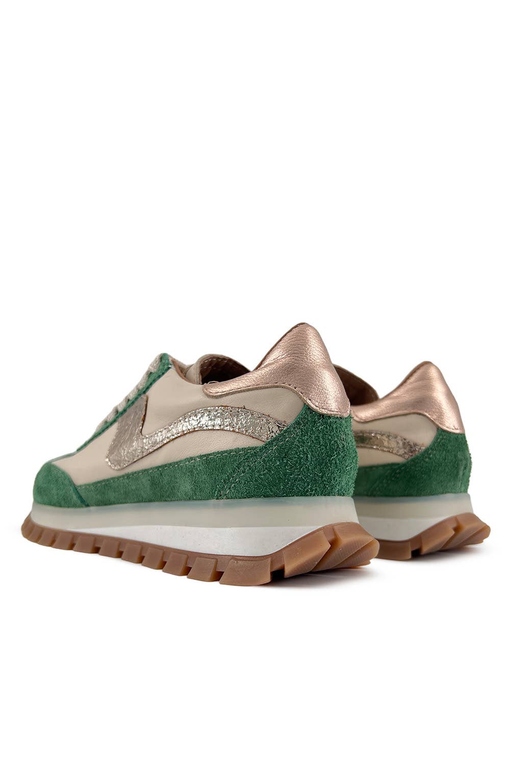 Ready to Ship - Lumia – Green – Cow Leather Sneakers