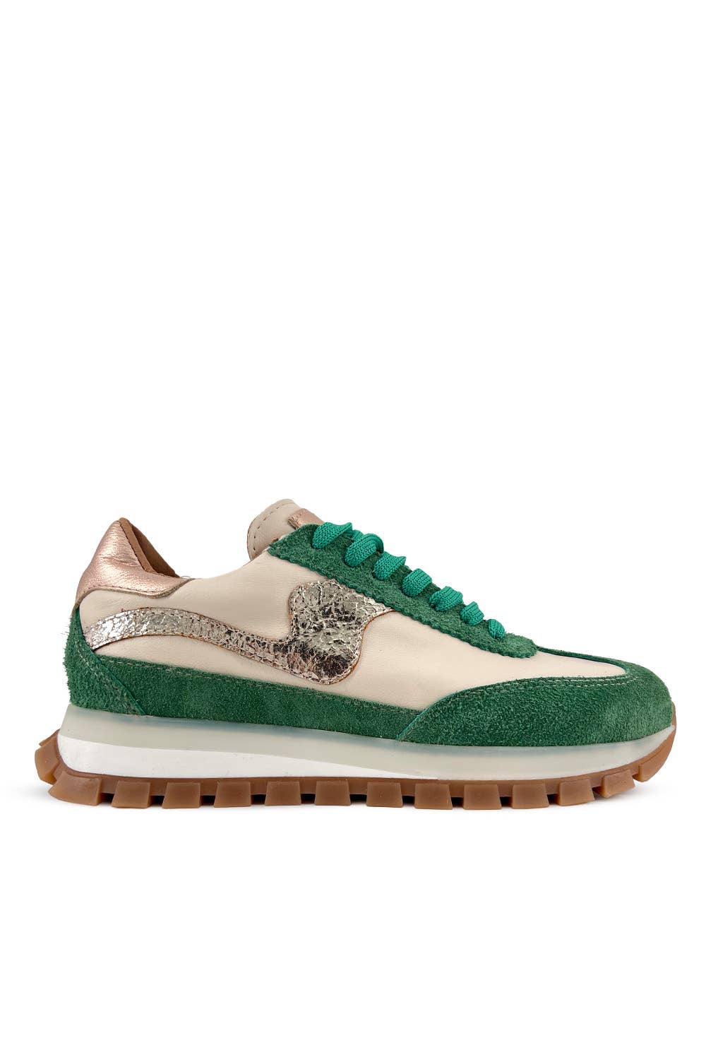 Ready to Ship - Lumia – Green – Cow Leather Sneakers