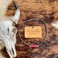 Western Stone Bar Pendant Choker Necklace