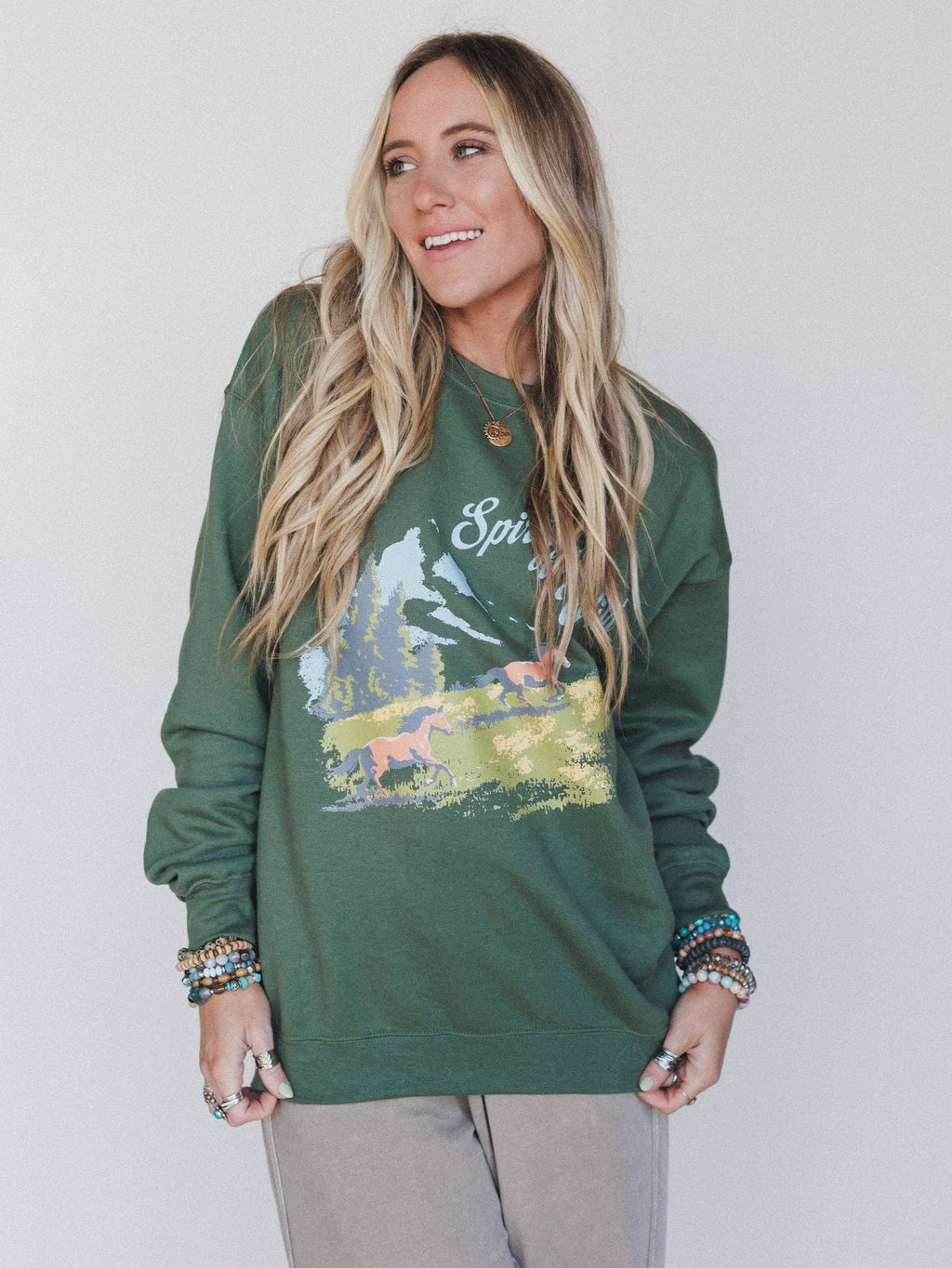 Spirit Of The Wild Sweatshirt - Military Green