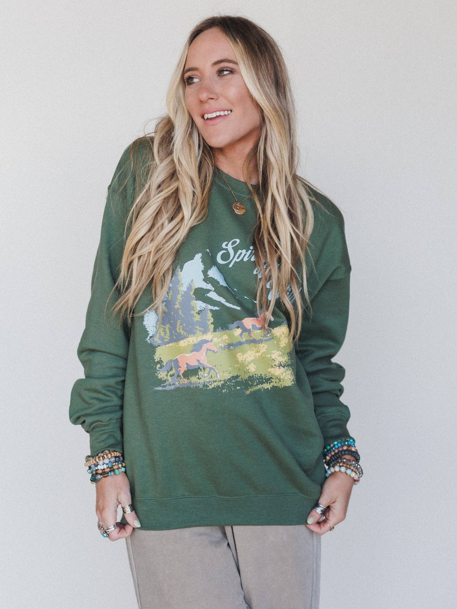 Spirit Of The Wild Sweatshirt - Military Green