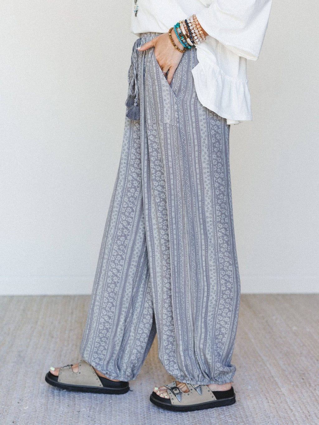 Ashlynn Rose Jogger Pants - Gray