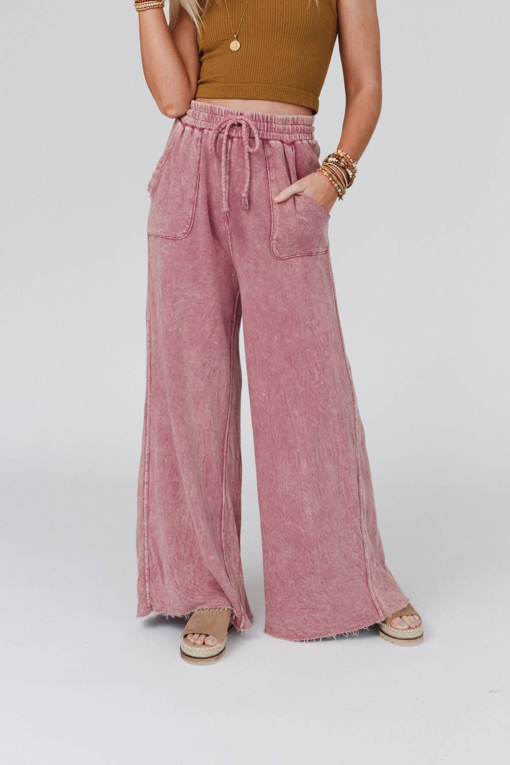 Relaxing Robin Wide Leg Pant - New Mauve
