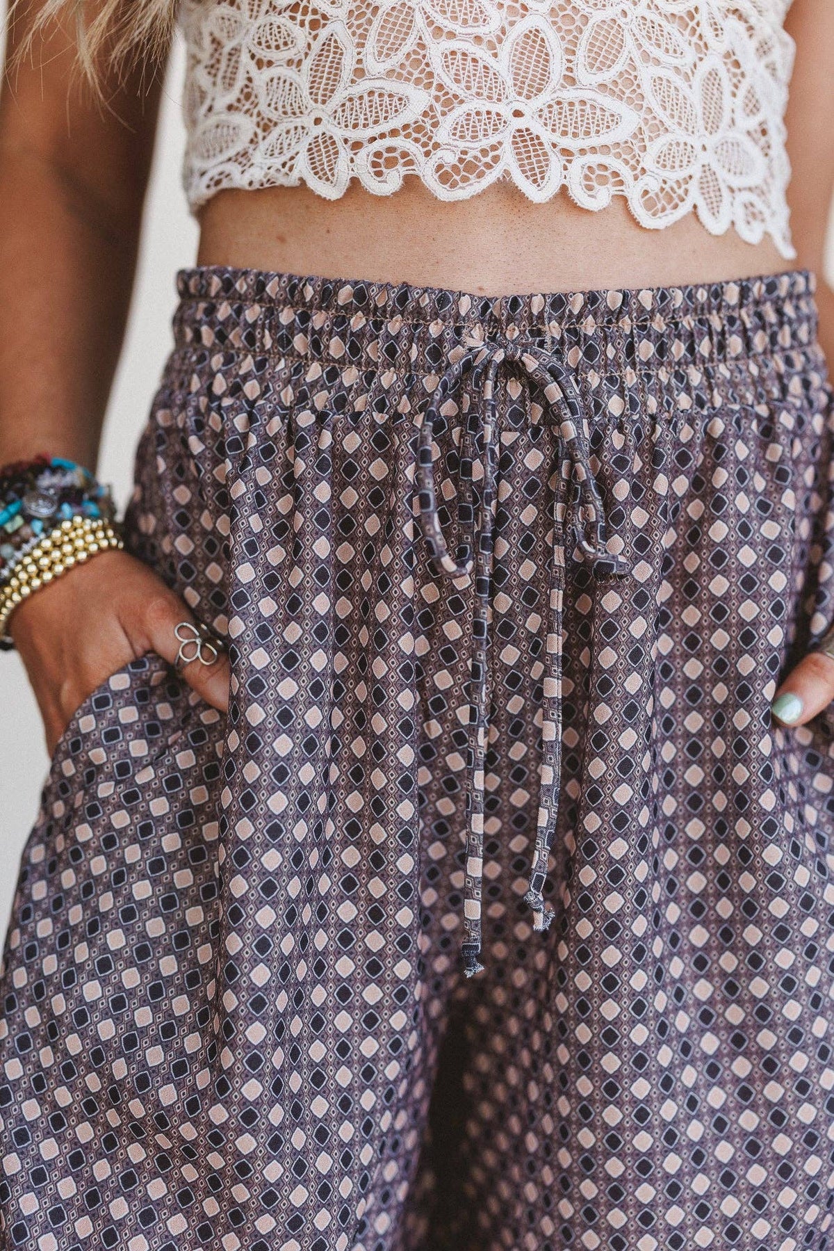 Mystic Mirage Printed Joggers - Black
