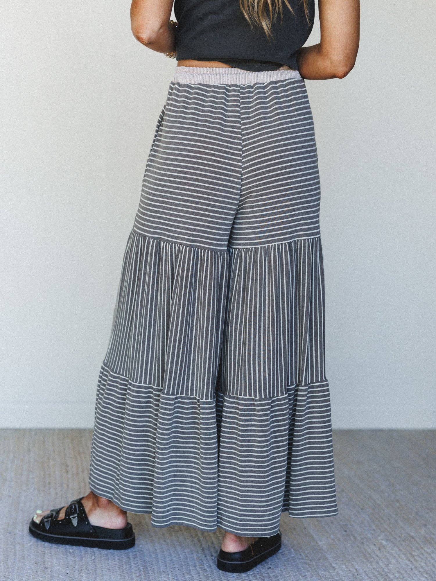 Forever Mine Striped Pants - Brown