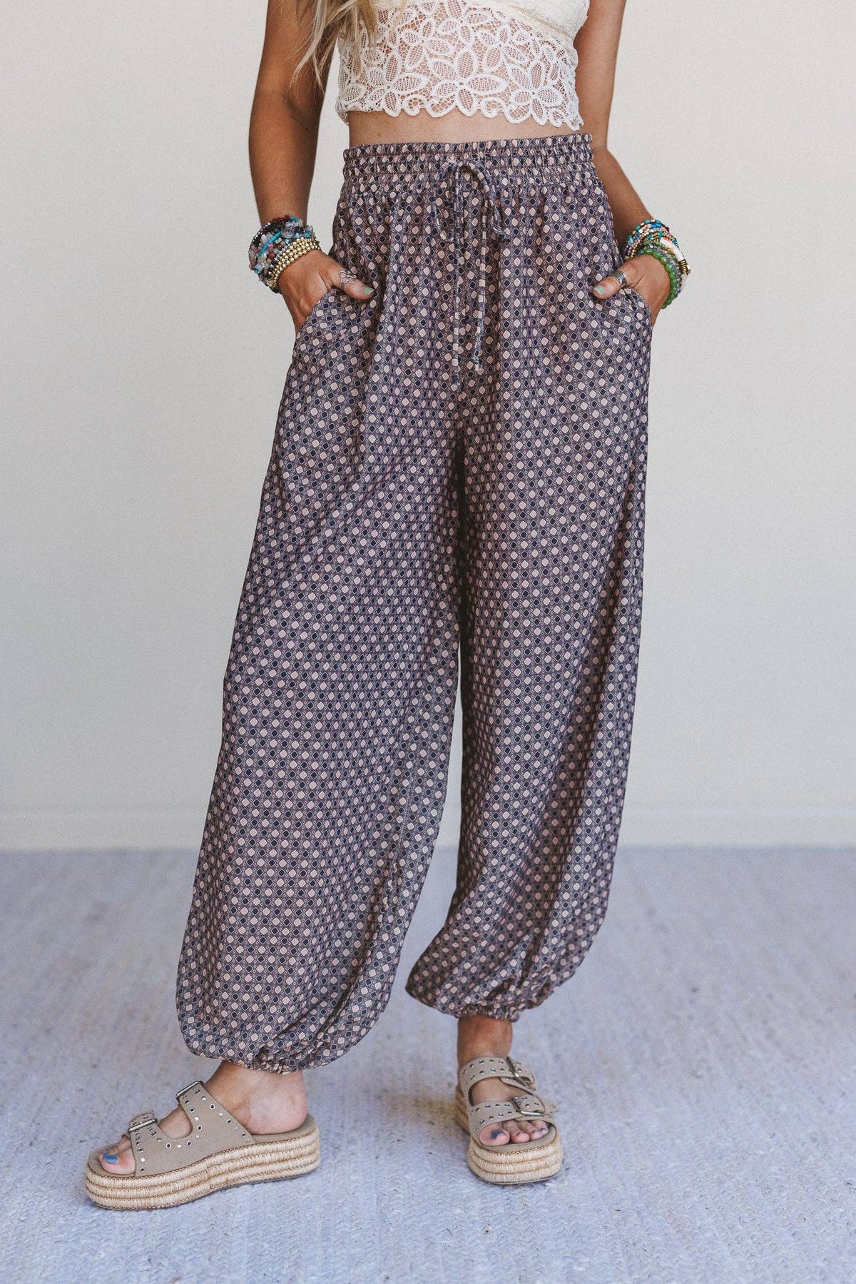 Mystic Mirage Printed Joggers - Black
