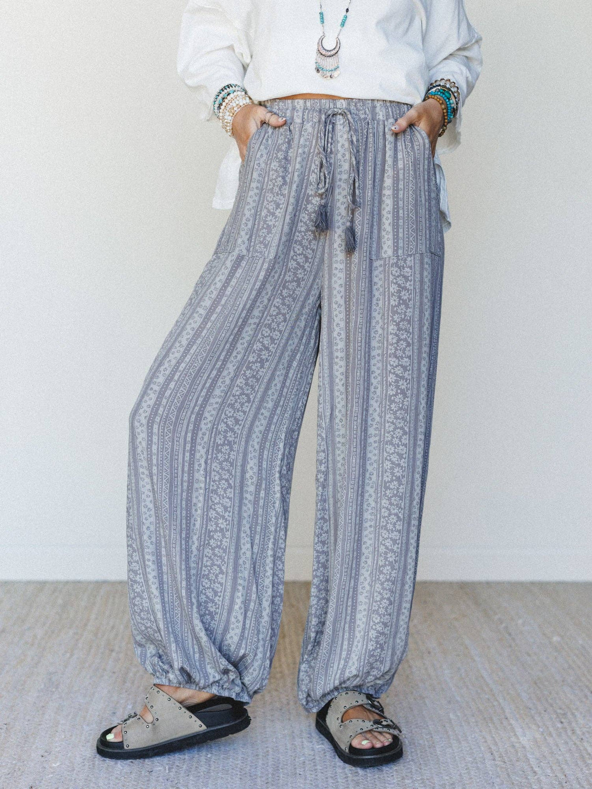 Ashlynn Rose Jogger Pants - Gray
