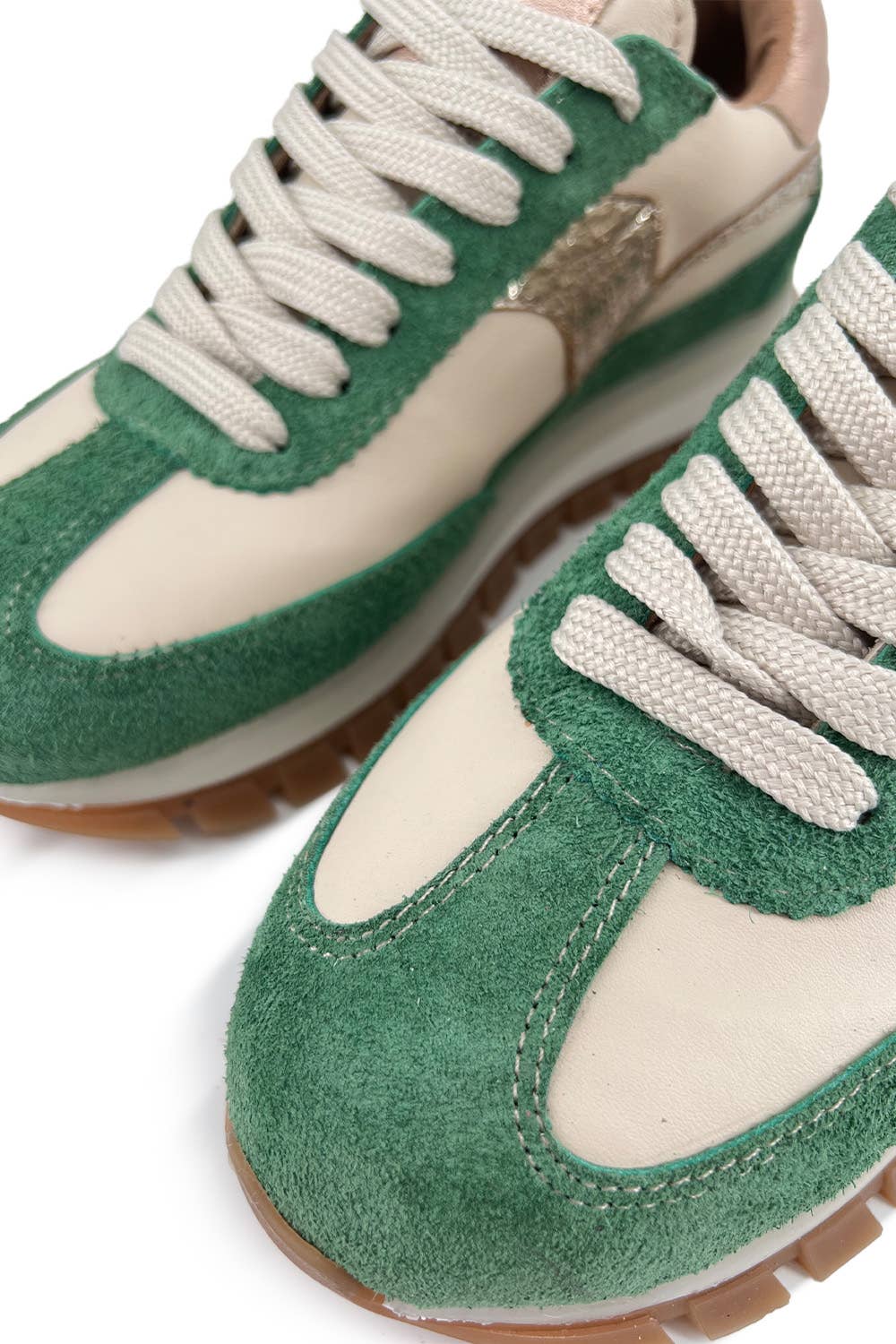 Ready to Ship - Lumia – Green – Cow Leather Sneakers