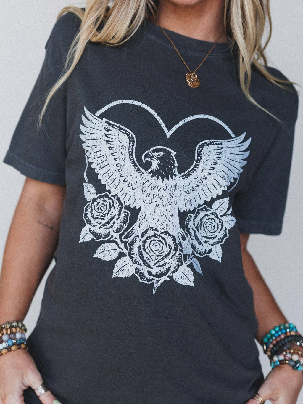 Soaring Romance Graphic Tee - Pepper