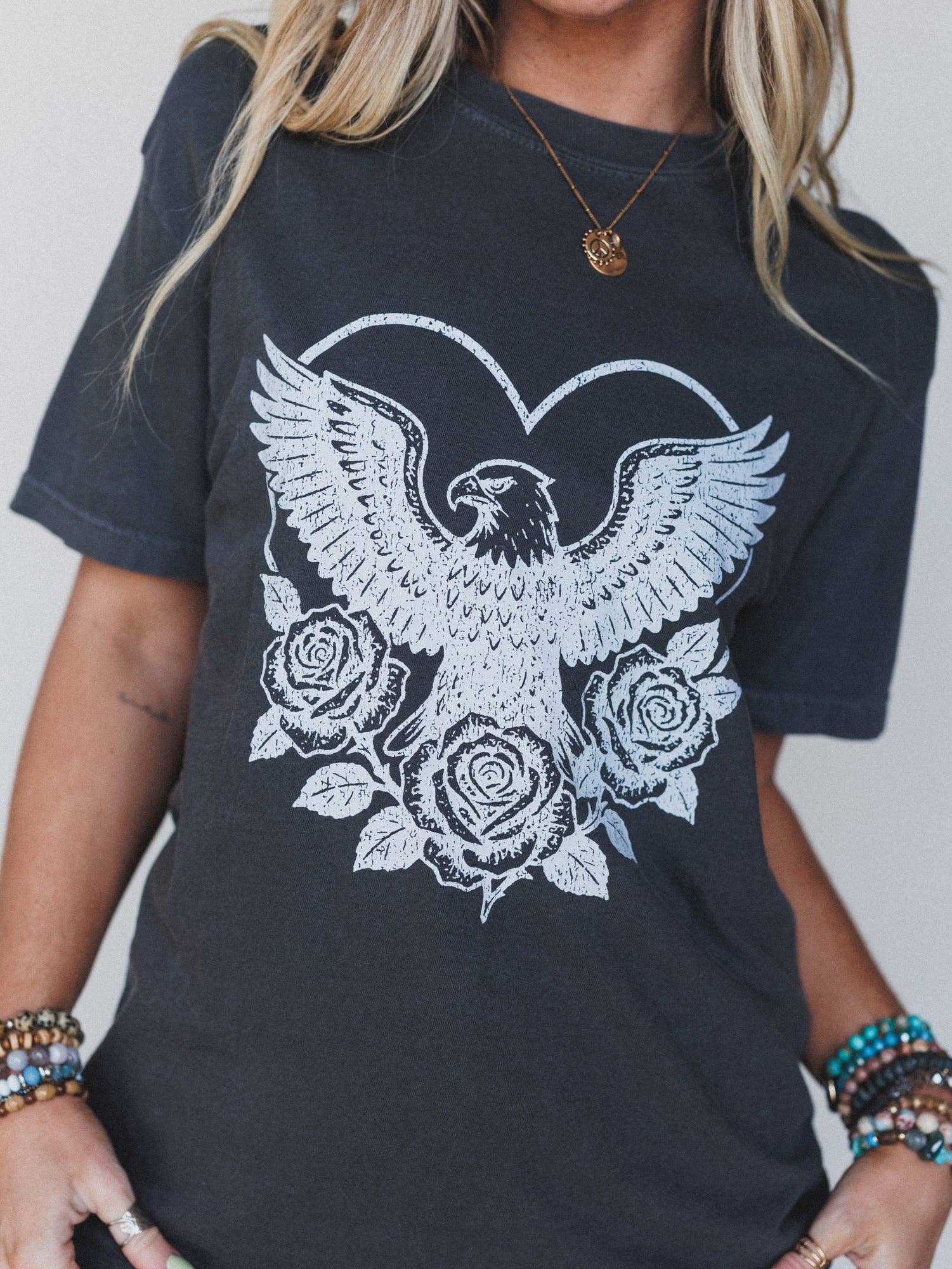 Soaring Romance Graphic Tee - Pepper