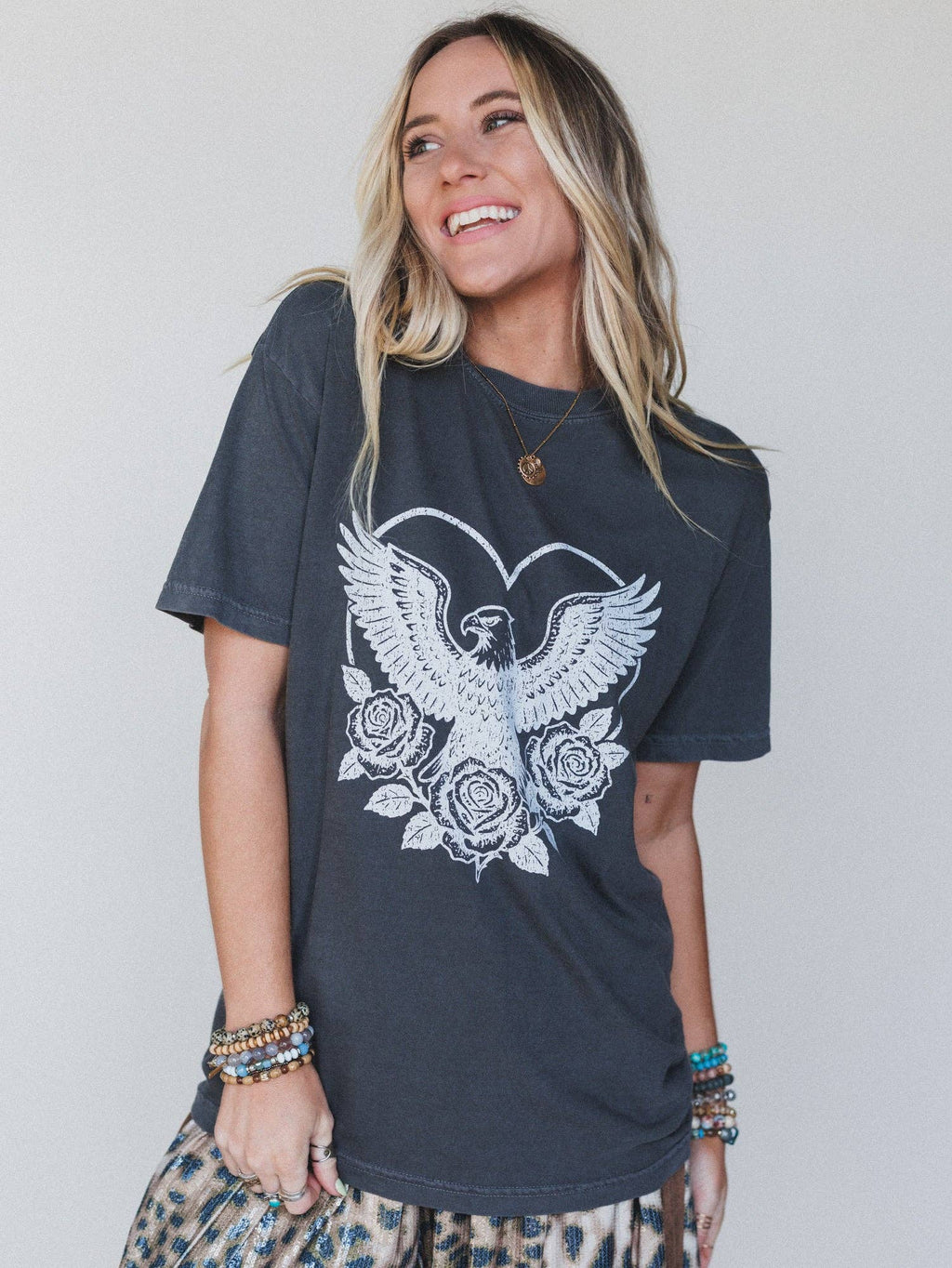 Soaring Romance Graphic Tee - Pepper