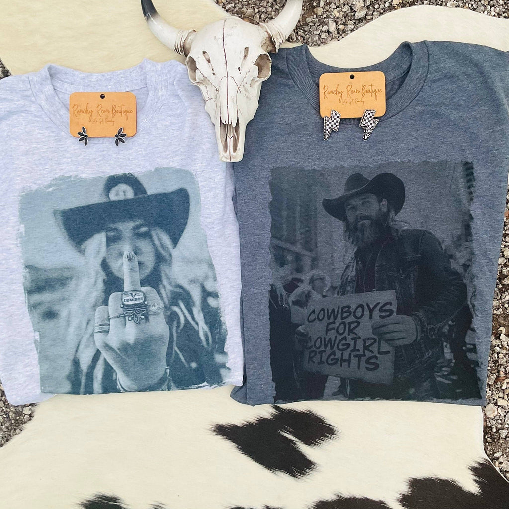 Cowgirl Attitude Western Outlaw Graphic Tee